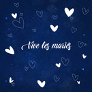 Vive les mari&eacute;s au milieu des c&oelig;urs festifs